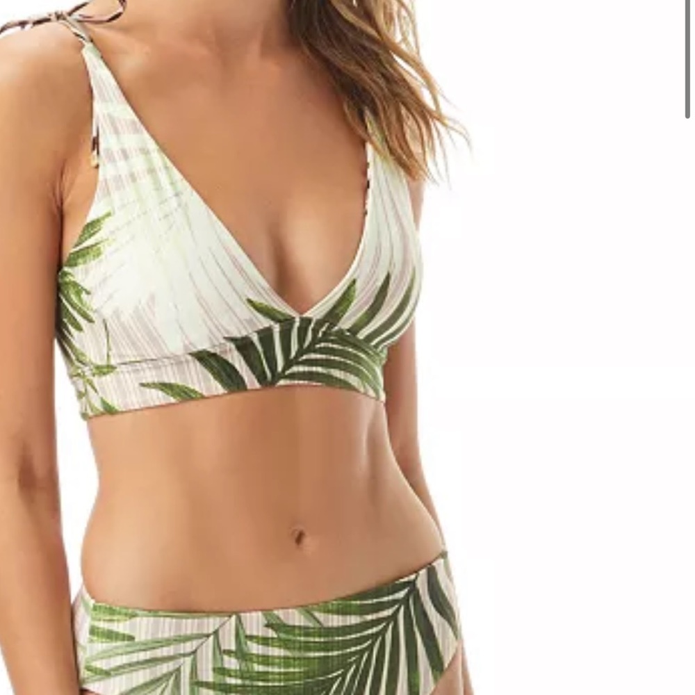 Vince Camuto Tropical Palm reversible bikini set large